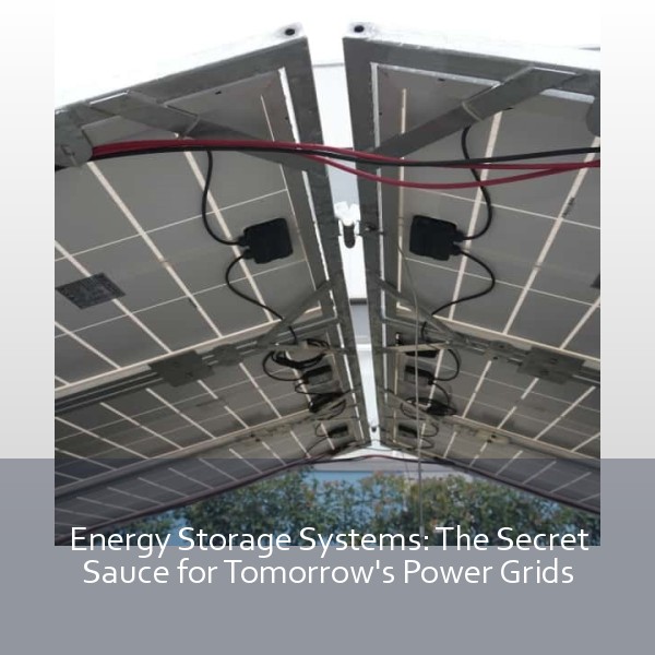 Energy Storage Systems: The Secret Sauce for Tomorrow's Power Grids
